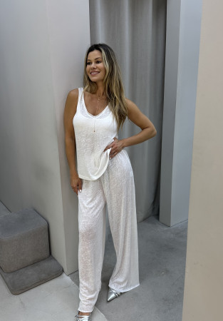 Майка из вискозы "flamli" молочная